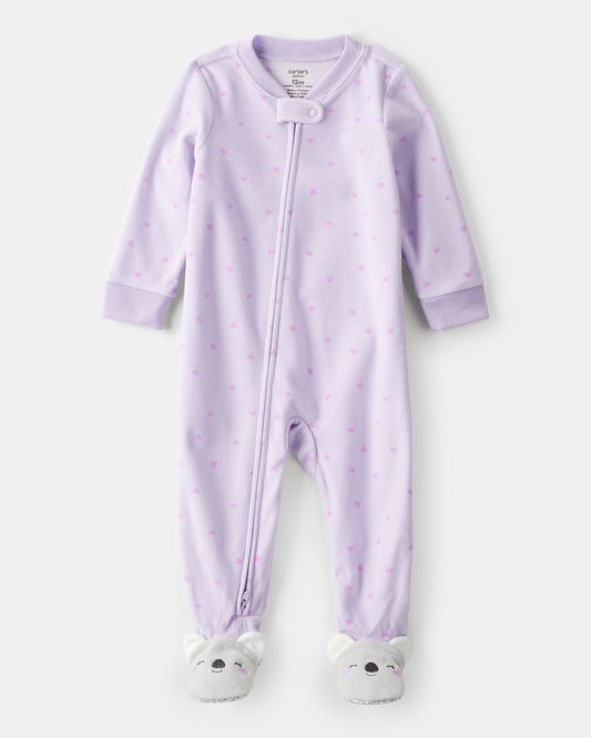 Pijama enterizo holgado con koalas y corazones