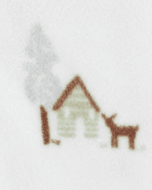 Pijama entero de micropolar diseño cabaña