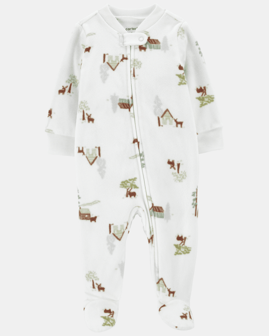 Pijama entero de micropolar diseño cabaña