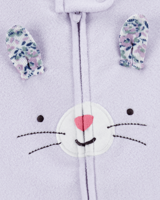 Pijama entero de micropolar diseño cara de conejo