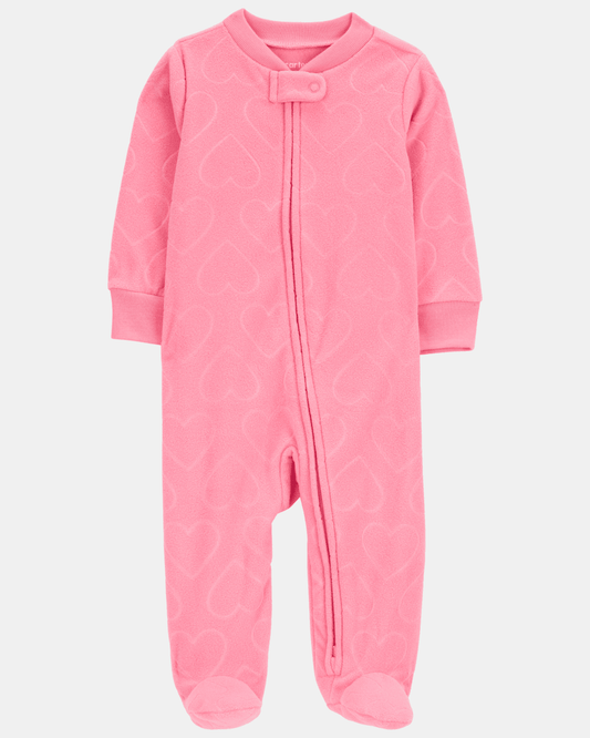 Pijama entero de micropolar diseño corazones