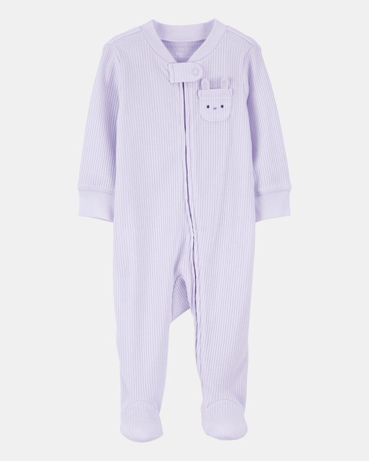 Pijama entero punto canalé bolsillo conejita