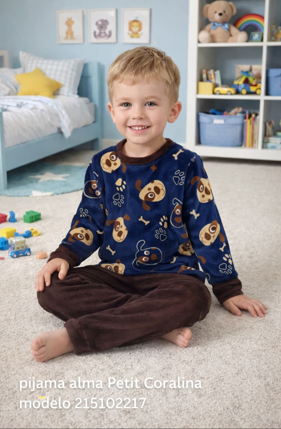 Pijama de mulher Kinanit 525100454 de elastano macio com estampado de coração
