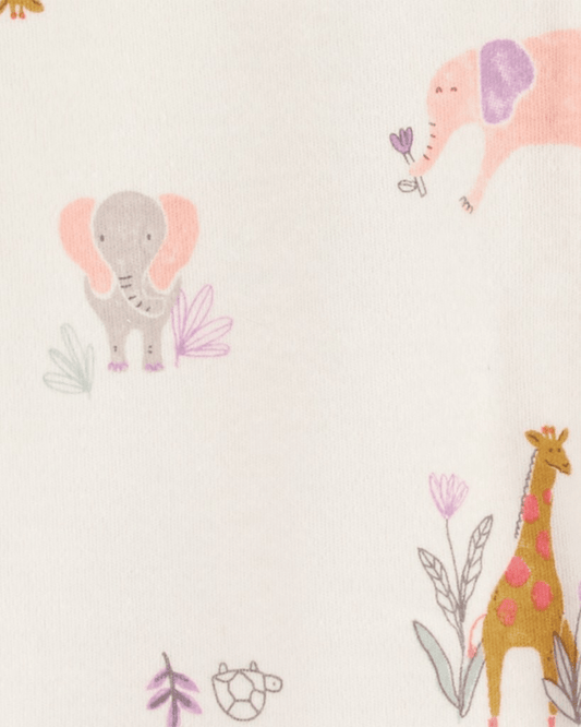 Pijama una pieza de algodón, diseño animales