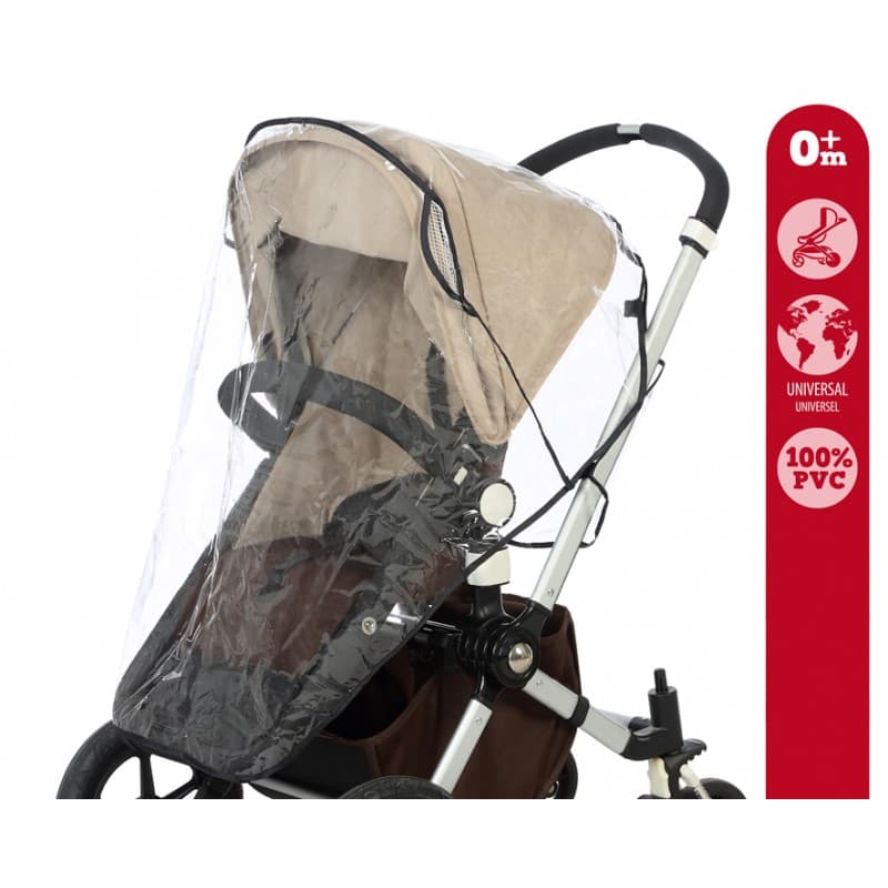 Protector lluvia universal para silla de paseo 100% PVC transparente Kiokids