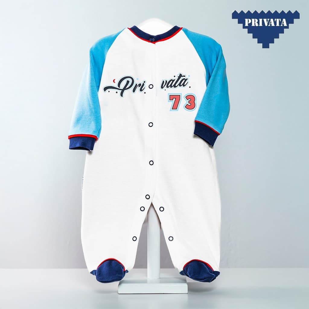 Pelele bebé algodón abierto delante Privata PV25003