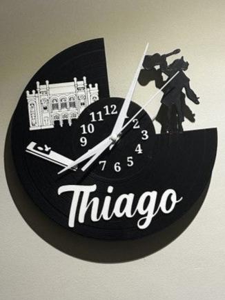RELOJ PARED CARNAVAL DE CÁDIZ PERSONALIZADO CON NOMBRE