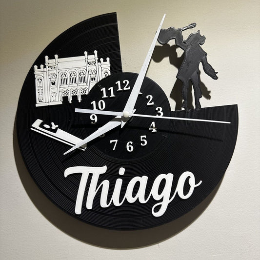 RELOJ PARED CARNAVAL DE CÁDIZ PERSONALIZADO CON NOMBRE
