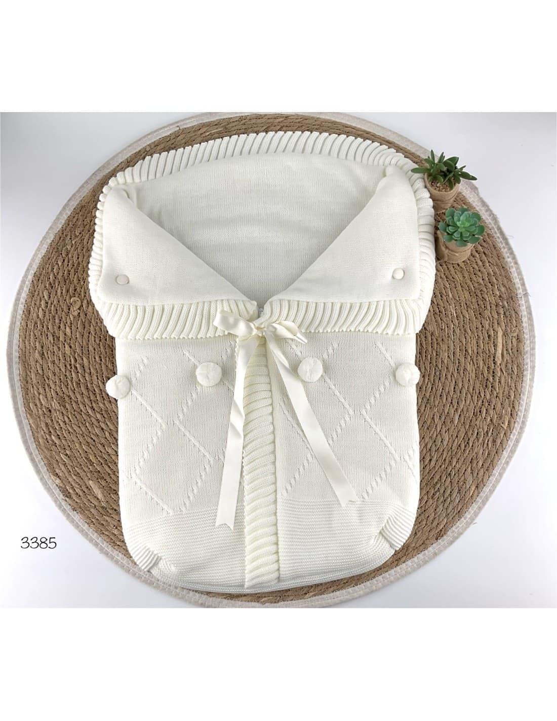 Saco de lana para bebé con lazo decorativo y borlas 521103385
