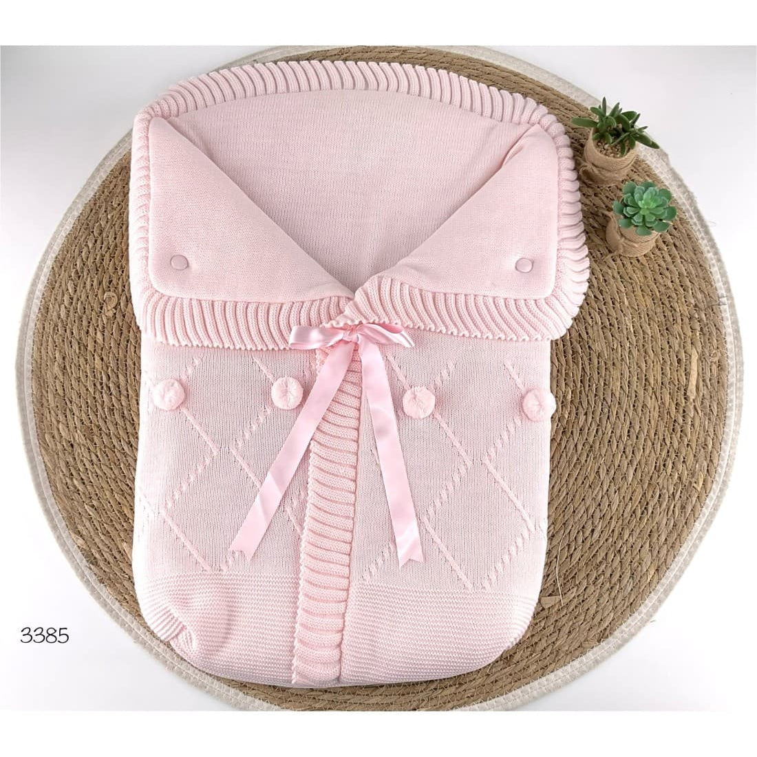 Saco de lana para bebé con lazo decorativo y borlas 521103385