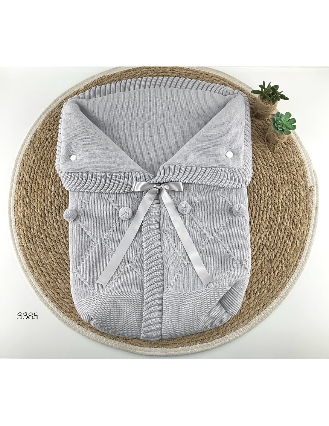 Saco de lana para bebé con lazo decorativo y borlas 521103385