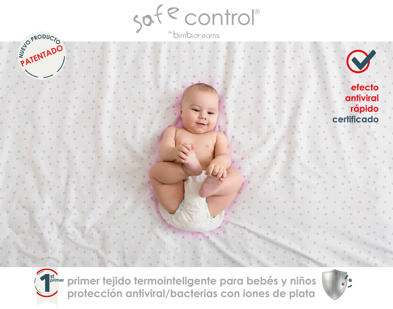 SÁBANA BAJERA IMPERMEABLE TERMOINTELIGENTE ANTIBACTERIAL SAFE CONTROL DE BIMBIDREAMS