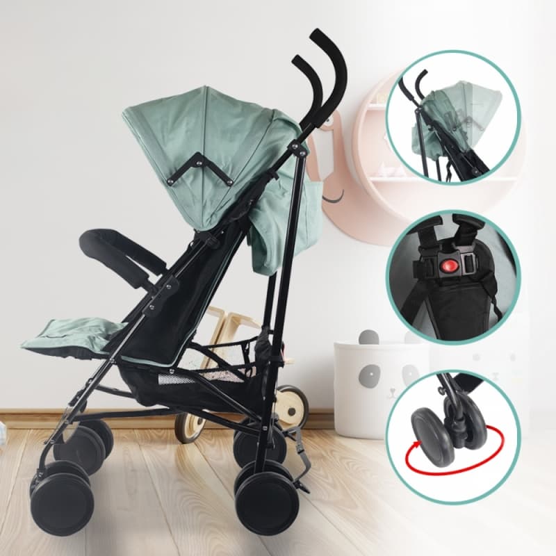 Silla de paseo Elefant Mobiclinic Reclinable, ligera y plegable Hasta 15 kg Con capota y cesta portaobjetos