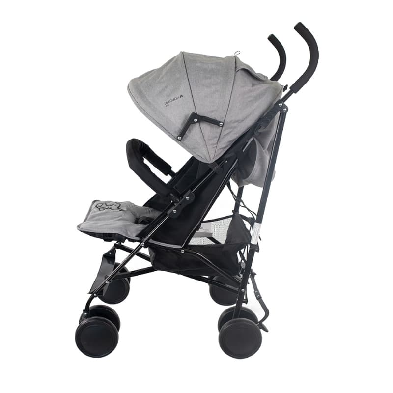 Silla de paseo Elefant Gris Mobiclinic Reclinable, ligera y plegable Hasta 15 kg Con capota y cesta portaobjetos