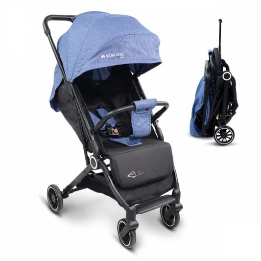 Silla de paseo Trip azul Compacta, ligera y plegable con una mano Mobiclinic