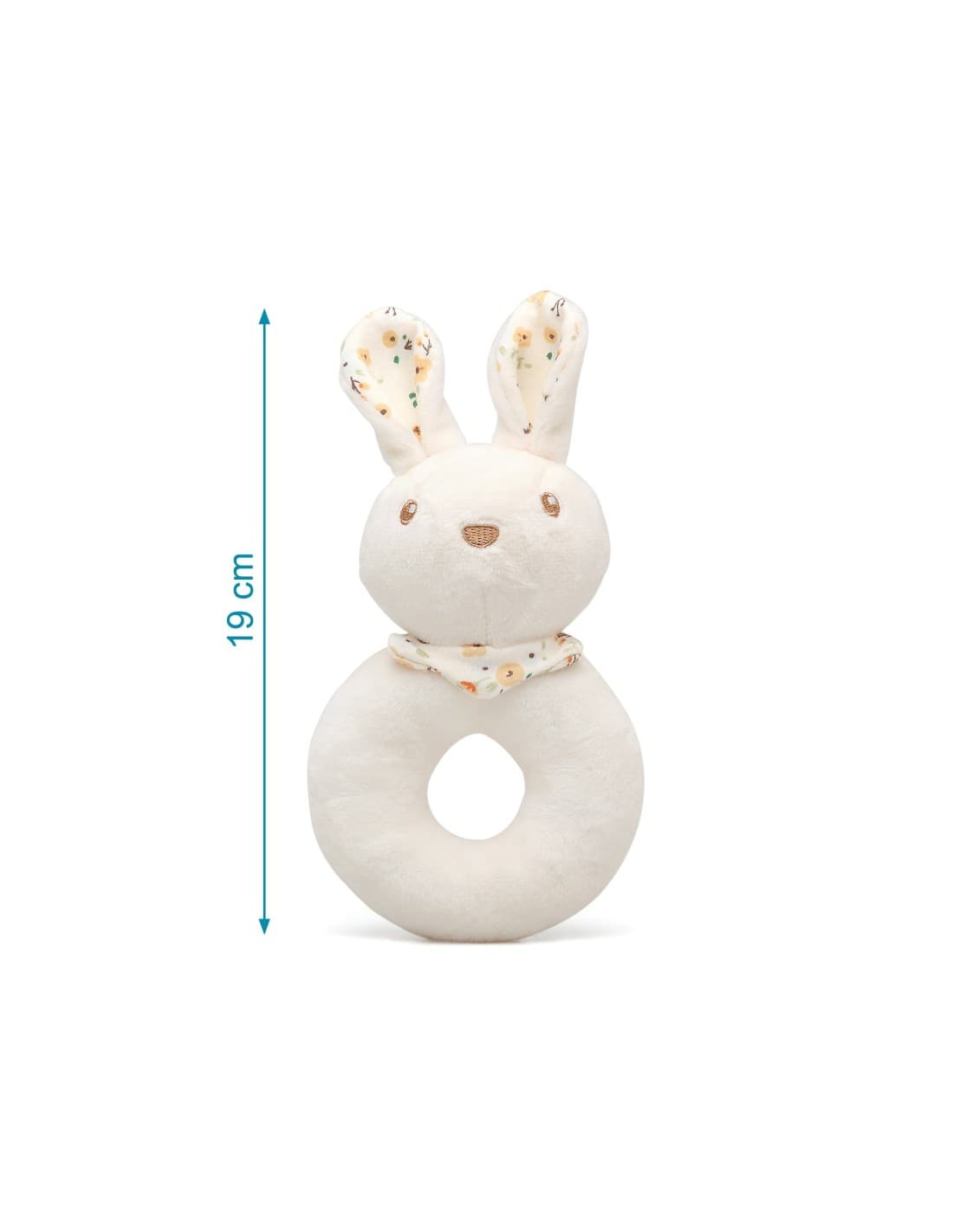 Sonajero Aro Conejito 15 cm KioKids 521105320 Suave, ergonómico y pensado para sus primeras manitas