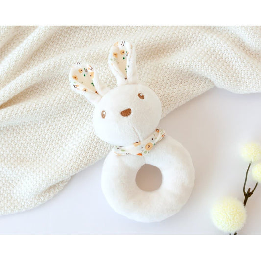 Sonajero Aro Conejito 15 cm KioKids 521105320 Suave, ergonómico y pensado para sus primeras manitas