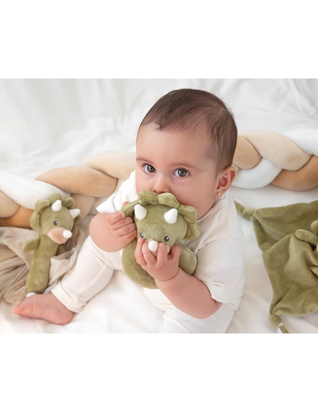 Sonajero Dinosaurio Aro KioKids 521105334 Fácil de agarrar, suave y estimulante desde el primer día