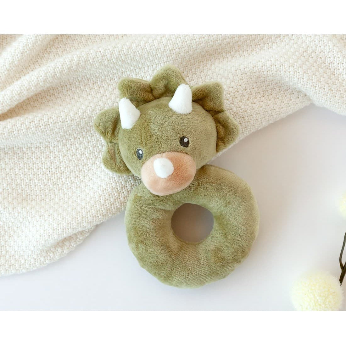 Sonajero Dinosaurio Aro KioKids 521105334 Fácil de agarrar, suave y estimulante desde el primer día