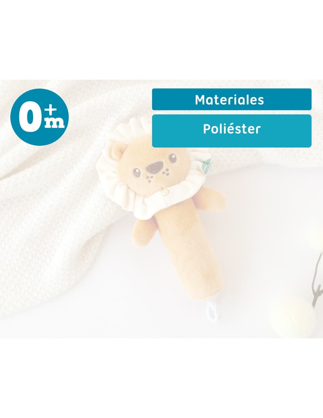 Sonajero León 18 cm KioKids 521105347 – Suave, ligero y perfecto para sus primeras exploraciones