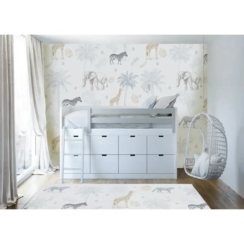 Alfombra Vinilica 120x160 Mod. JUNGLE- SUEÑOS DE CIGUEÑA