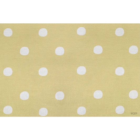 Alfombra Vinilica 120x160 Mod. DOTS MOSTAZA