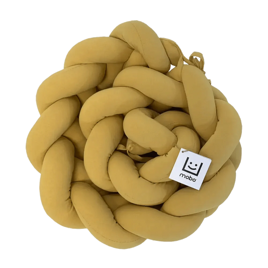 Trenza Protector de Cuna 180cm MOSTAZA