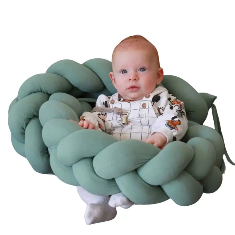 Trenza Protector de Cuna 180cm MUSGO Muselina