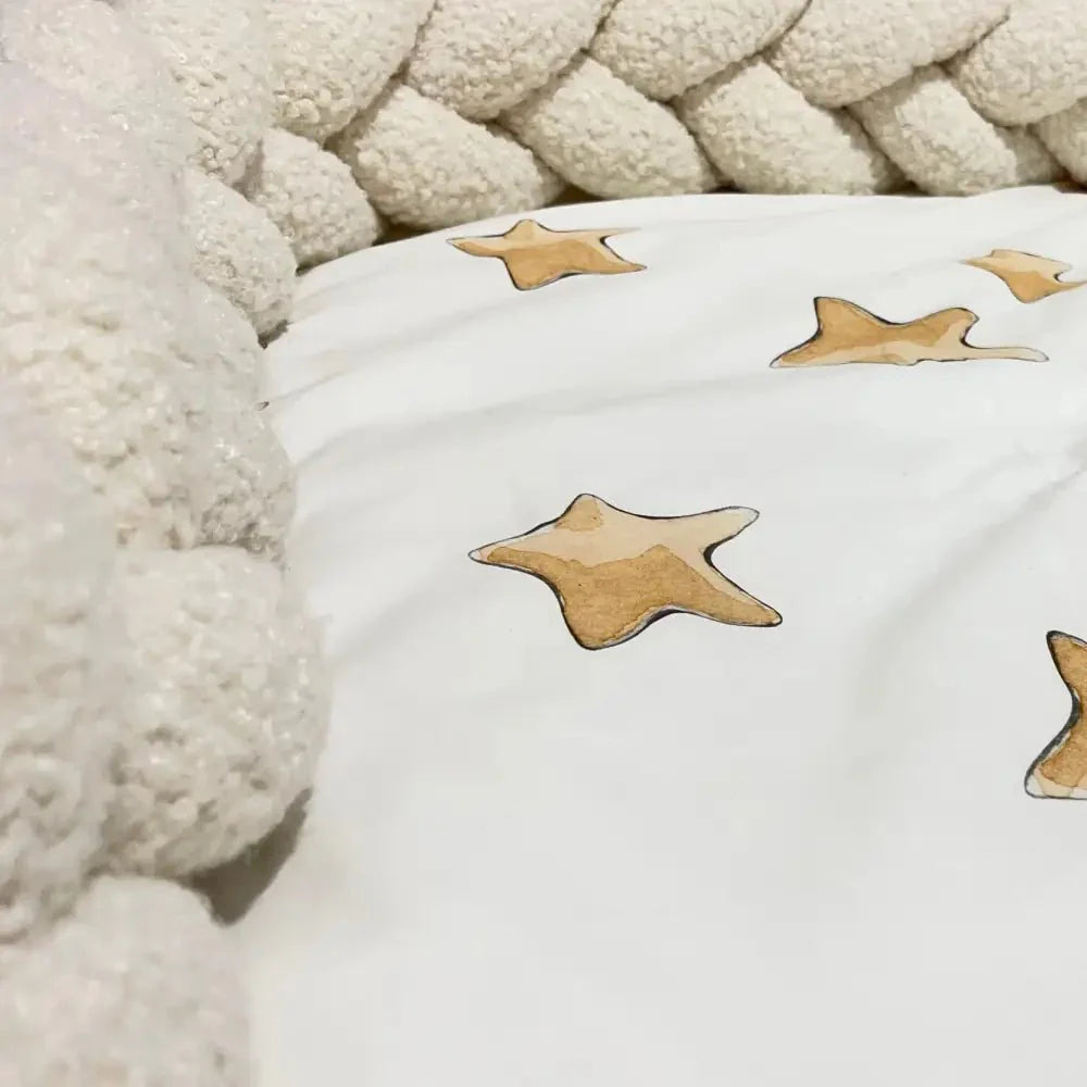 Trenza Protectora de Cuna y cama 200cm BOUCLE BLANCO