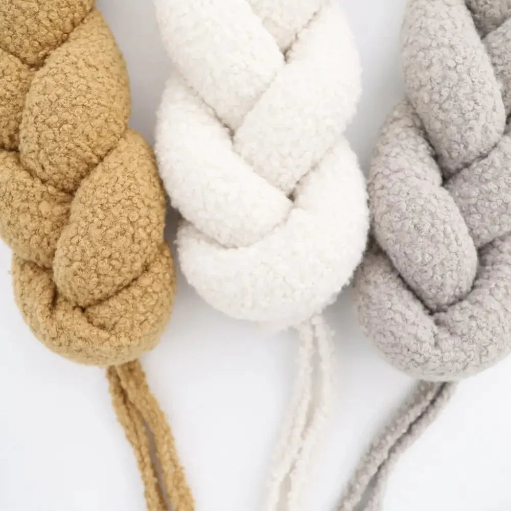 Trenza Protectora de Cuna y cama 200cm BOUCLE BLANCO