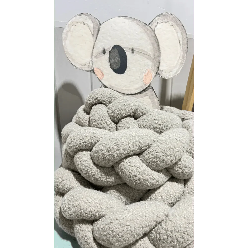 Trenza Protector de Cuna 200cm BOUCLE STONE