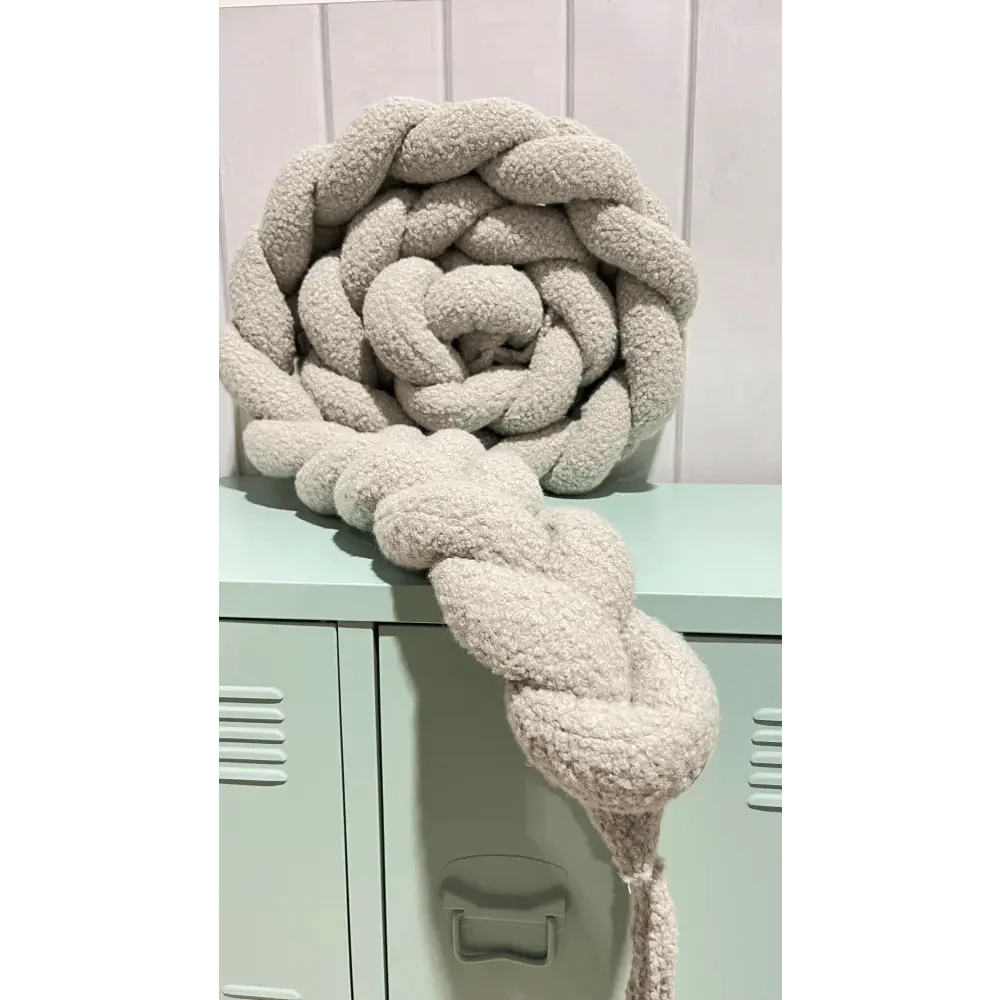 Trenza Protector de Cuna 200cm BOUCLE STONE