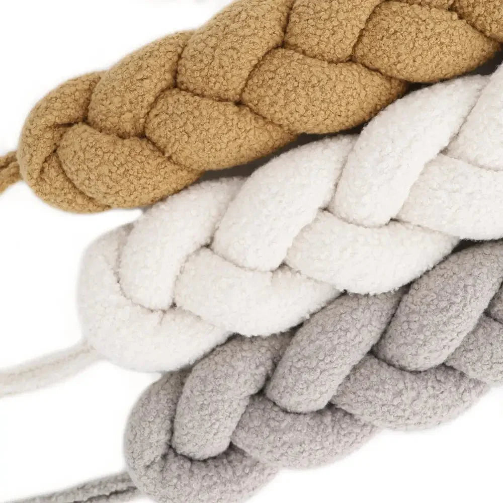 Trenza Protector de Cuna 200cm BOUCLE STONE