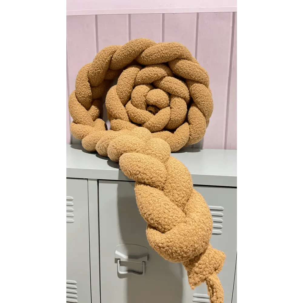Trenza Protector de Cuna 200cm BOUCLE TOFFEE