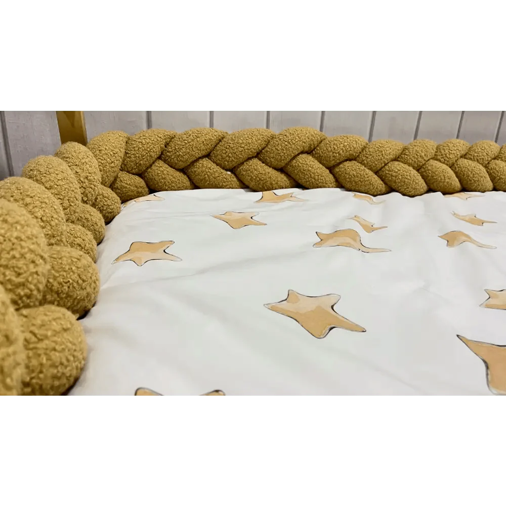 Trenza Protector de Cuna 200cm BOUCLE TOFFEE