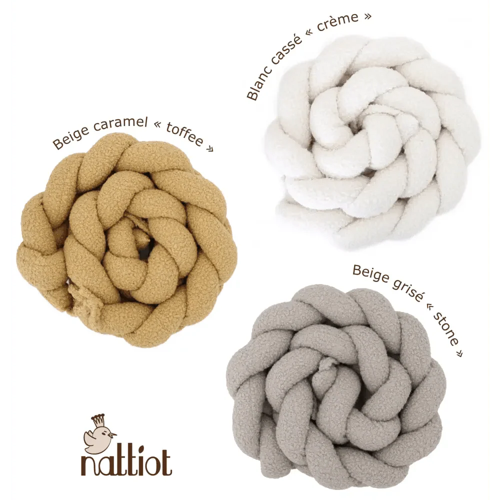 Trenza Protector de Cuna 200cm BOUCLE TOFFEE