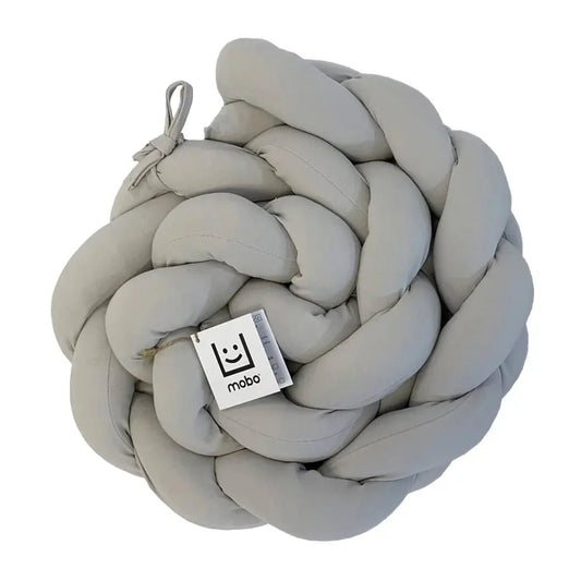 Trenza Protector de Cuna 210cm GRIS