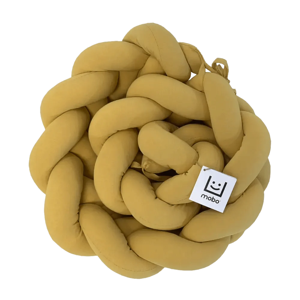 Trenza Protector de Cuna 210cm MOSTAZA