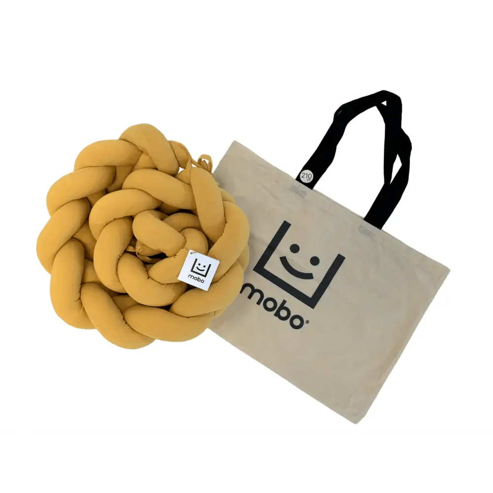 Trenza Protector de Cuna 210cm MOSTAZA