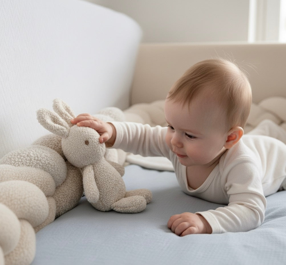 Trenza Protectora de Cuna y cama 200cm BOUCLE BLANCO