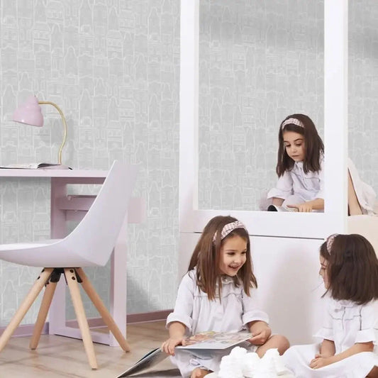 Papel Pintado CASAS SDC-LH-002 BLANCO / GRIS