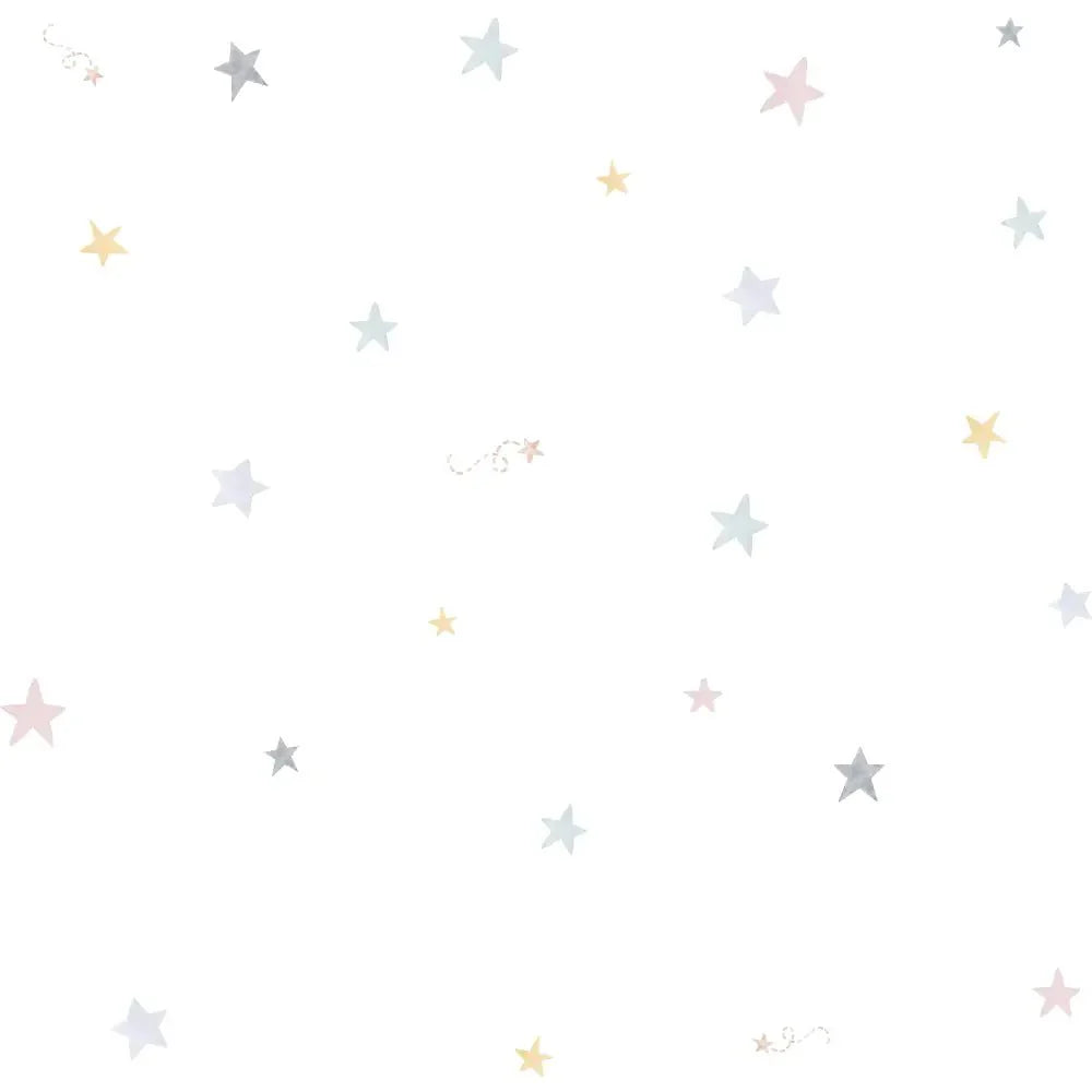 Papel Pintado ESTRELLAS ACUARELA tonos pastel