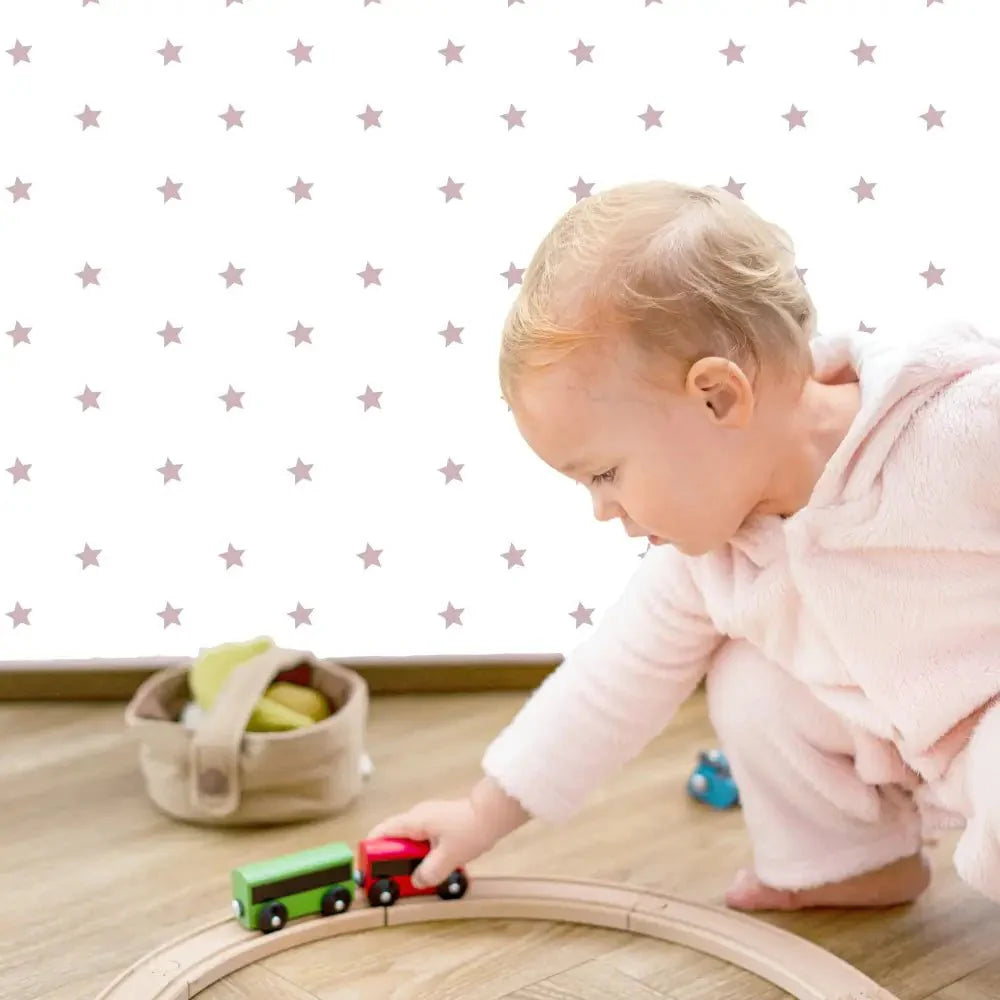 Papel Pintado ESTRELLAS Rosa empolvado