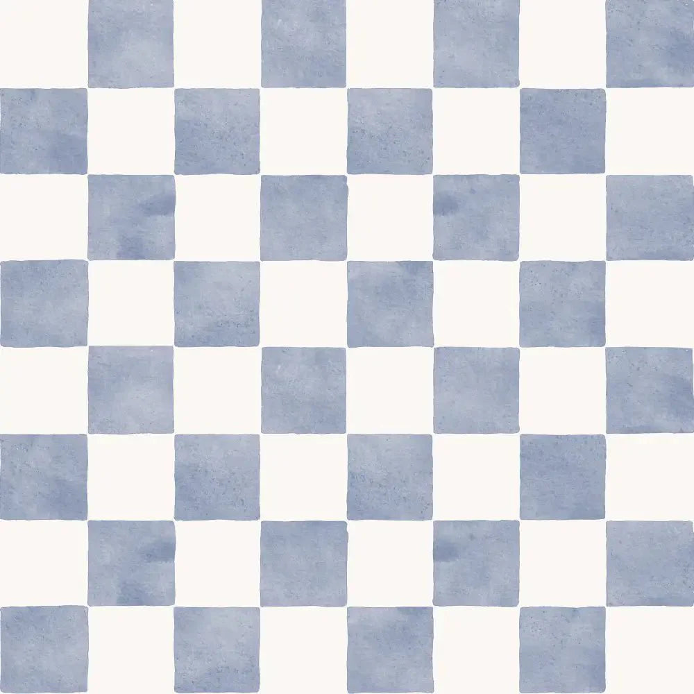 Papel Pintado Infantil "Damas" Acuarela Bleu