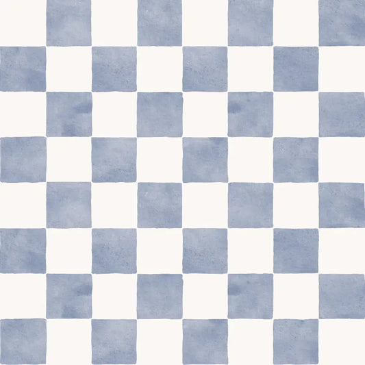 Papel Pintado Infantil "Damas" Acuarela Bleu