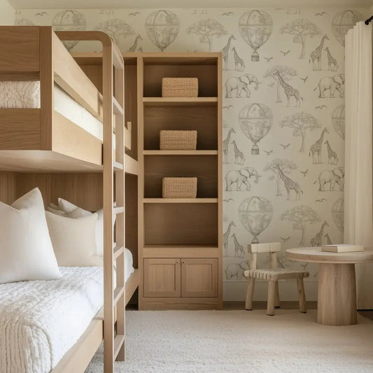 Papel Pintado Infantil Jirafas & Globos