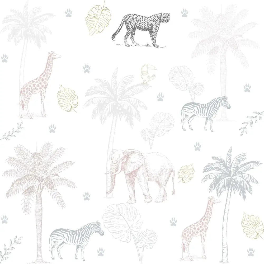 Papel Pintado JUNGLA SDC-JG-004 ROSA