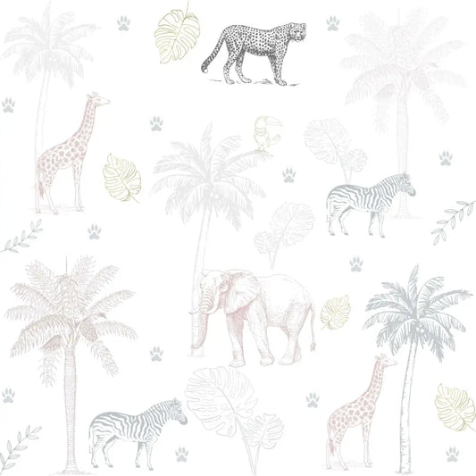 Papel Pintado JUNGLA SDC-JG-004 ROSA