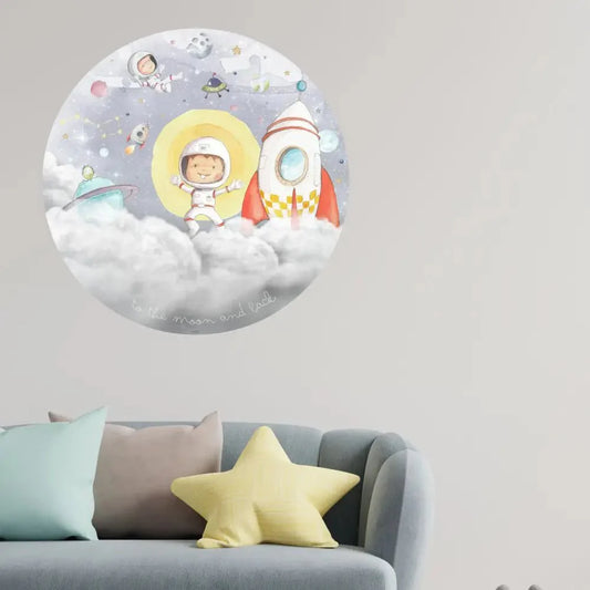 Vinilo Circle Ø95cm "ASTRONAUTAS"