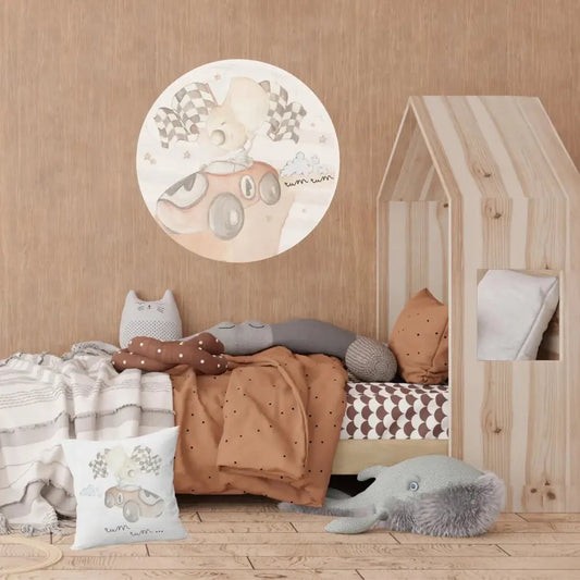 Vinilo Circle Ø95cm "COCHE DE CARRERAS"